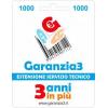 GARANZIA 3 -1000 ESTENSIONE DEL SERVIZIO TECNICO FINO A 1.000,00 EURO - GARANZIA3