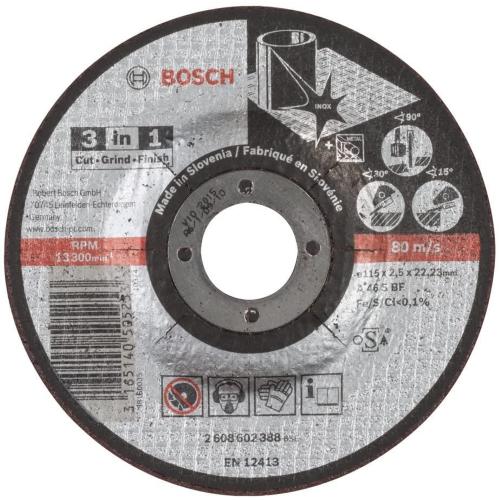 Bosch Disco da taglio 3in1 A 46 S BF, 115x22,23x2,5 mm  mod.  2608602388 EAN 3165140505253
