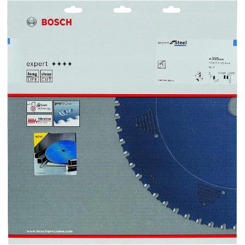 Bosch Lama per sega circolare Expert for Steel 355x25,4mm T80  mod.  2608643062 EAN 3165140737753