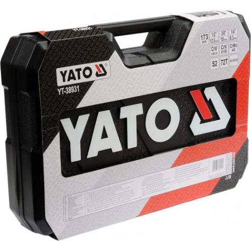 "Yato Set di bussole 1/2"" 1/4"" 3/8"" 173pezzi YT-38931 mod.  YT-38931 EAN 5906083389313"
