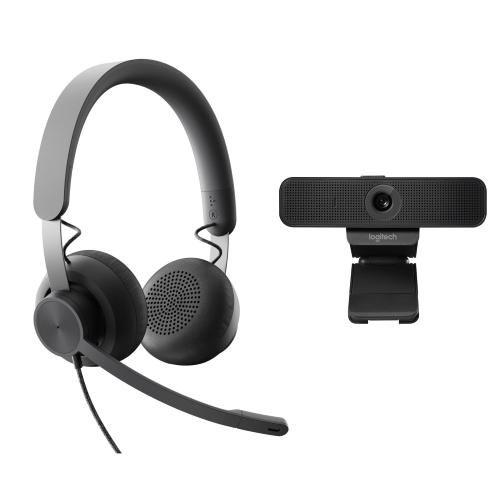 ORIGINALE Logitech  991-000338 Zone Wired Headset + C925e Webcam mod.  991-000338 Zone Wired Headset + C925e Webcam EAN 5099206091603