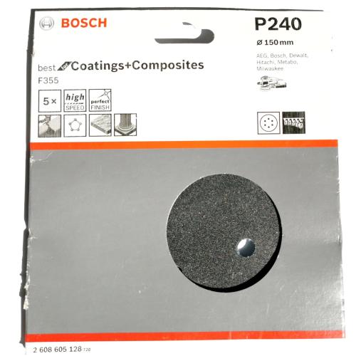 Bosch Foglio abrasivo  confezione da 5 pz.  mod.  2608605128 EAN 3165140159463