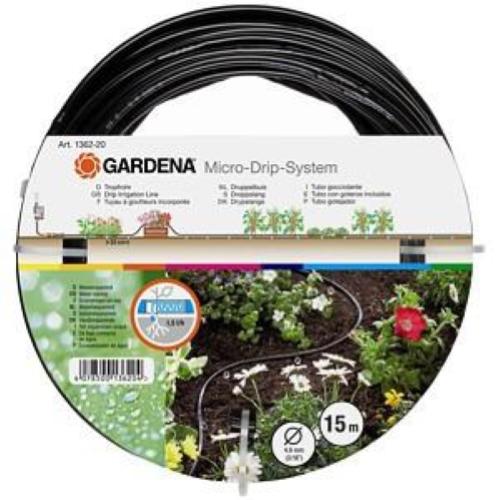 "Gardena Tubo gocciolante da 4,6 mm (3/16"") Micro-Drip-System mod.  01362-20 EAN 4078500136204"