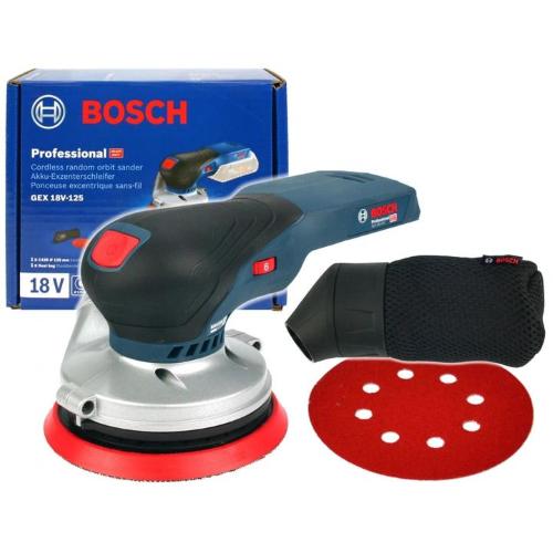 Bosch Levigatrice eccentrica GEX 18V-125 mod.  0601372201 EAN 4059952539652