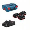 Bosch 3 batterie GBA 18V 5.0Ah, caricabatterie GAL18V-40 e valigia L-BOXX 136  mod.  0615990L3T EAN 3165140990868