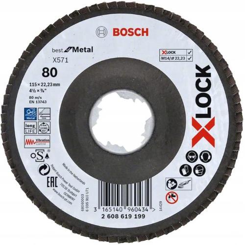 Bosch Disco lamellare curvo G80 da 115 mm  mod.  2608619199 EAN 3165140960434