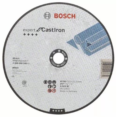 Bosch Disco da taglio, diritto, fuso AS 24 R, 230 mm, 22,23 mm, 3 mm  mod.  2608600546 EAN 3165140218672