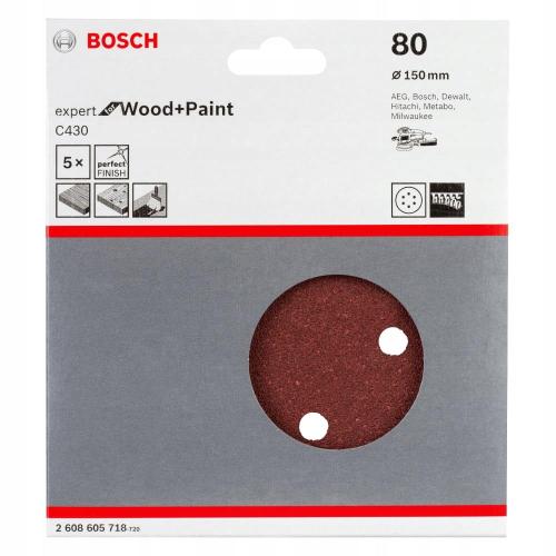 Bosch Foglio abrasivo C430, confezione da 5 pz.  mod.  2608605718 EAN 3165140172028
