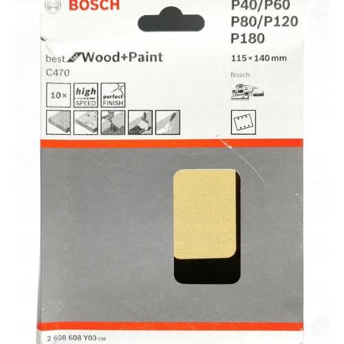 Bosch Nastro abrasivo C470, 10 pz.  mod.  2608608Y00 EAN 3165140805834