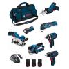 BOSCH Kit BMKB7-28DD3 (GSR 12V-15+GDR 12V-105+GKS 12V-26+GOP 12V-28+GSA 12V-14+GLI 12V-80+GHO 12V-20 +3x2,0Ah +GAL1230CV +HDBAG)