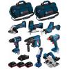 BOSCH Kit 18V BK802BAG (GDX 18V-180+GSR 18V-60C+GBH 18V-21+GKS 18V-57+GST 18V-LIS+GWS 18-125V-LI+GLI 18V-300+GSA18V-LIC+3x5,0Ah)