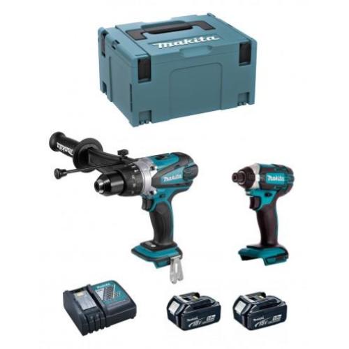 MAKITA Kit DLX2145TJ DTD152 DHP458 2 x 5 0 Ah DC18RC