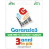 GARANZIA 3 - 250 ESTENSIONE DEL SERVIZIO TECNICO FINO A 250,00 EURO - GARANZIA3