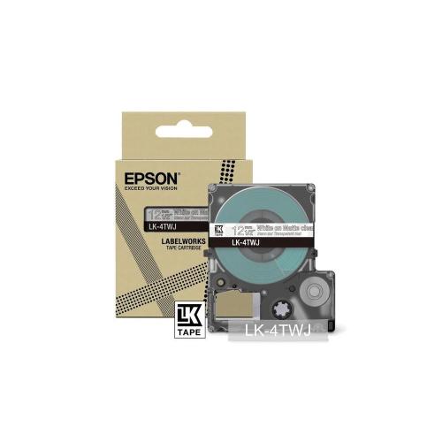 ORIGINALE Epson Nastro BiancosuTrasparente LK-4TWJ C53S672068 mod.  LK-4TWJ C53S672068 EAN 8715946713571