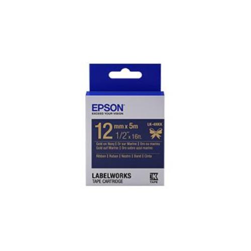 ORIGINALE Epson Nastro LK-4HKK C53S654002 Nastro satinato per etichettatrici Epson LK-4HKK oro/blu 12 mm (5 m) mod.  LK-4HKK C53S654002 EAN 8715946611211