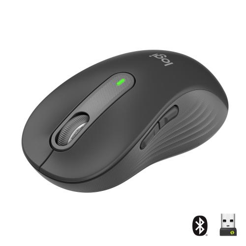 ORIGINALE Logitech  Signature M650 Large - Maus Logitech Signature M650 L Mouse Wireless Full Size - Per Mani Grandi, 2 Anni di Durata Batteria, Clic Silenziosi, Tasti Laterali Personalizzabili, Bluetooth, Compati