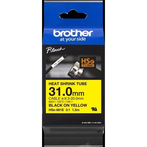 ORIGINALE Brother Nastro Nero su giallo HSe-661E mod.  HSe-661E  EAN 4977766822961
