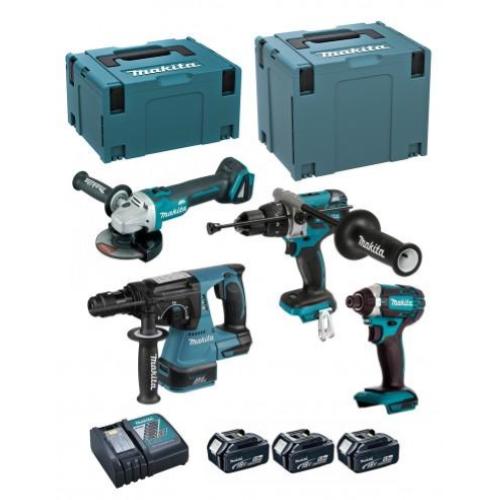 MAKITA Kit DLX4050TJ DHP481 DTD152 DHR243 DGA504 3 x 5 0