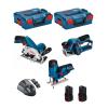 BOSCH Kit 12V BMK3-28AD2 (GKS 12V-26 + GST 12V-70 + GHO 12V-20 + 2 x 2,0 Ah + GAL1230CV + 2 x L-Boxx 136 )