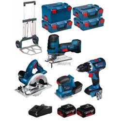 BOSCH Kit 18V BK403 (GST 18 V-LI S+GKS 18 V-LI+GSS 18V-10+GSR 18V-60 C+ 2x4,0Ah + GAL18V-40 + 3xL-Boxx 136+L-Boxx 238+Carrello)