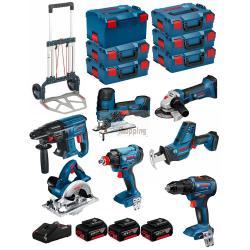 BOSCH Kit 18V BK702 (GST18V-LIS+GKS18V-LI+GBH18V-21+GWS18-125V-LI+GSR18V-55+GSA18V-LIC+GDX18V-180+ 3x5,0Ah+GAL18V-40+6xL-Boxx)