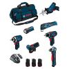 BOSCH Kit BMKB7-28CD3 (GSR 12V-15+GDR 12V-105+GWB 12V-10+GWS 12V-76+GOP 12V-28+GSA 12V-14+GLI 12V-80+3x3,0Ah+ GAL1230CV+HDBAG)