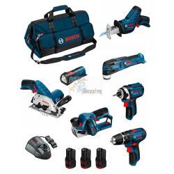 BOSCH Kit BMKB7-28ED3 (GSB 12V-15+GDR 12V-105+GKS 12V-26+GOP 12V-28+GSA 12V-14+GLI 12V-80+GHO 12V-20 +3x2,0Ah +GAL1230CV +HDBAG)