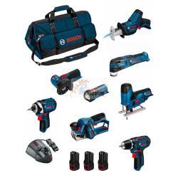 BOSCH Kit BMKB8-28DD3 (GSR12V-15+GDR12V-105+GWS12V-76+GST12V-70+GOP12V-28+GSA12V-14+GLI12V-80+GHO12V-20+3x2,0Ah+GAL1230CV+HDBAG)