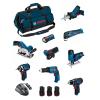 BOSCH Kit BMKB9-28AD3 (GSR12V-15+GTB12V-11+GDR12V-105+GWS12V-76+GST12V-70+GKS12V-26+GOP12V-28+GSA12V-14+GLI12V-80+3x2,0Ah...)