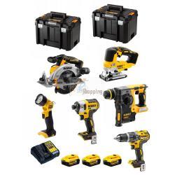 DeWALT Kit DCK690P3T (DCD796 + DCF887 + DCH273 + DCS334 + DCS565 + DCL040 + 3 x 5,0 Ah + DCB1104 + 2 x TSTAK VI)