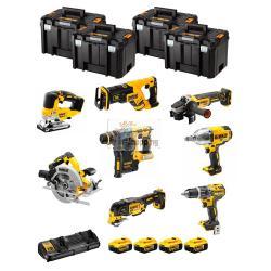 DeWALT Kit DCK865P4T (DCS367 + DCH273 + DCD796 + DCS334 + DCG405 + DCS355 + DCF899H + DCS570 + 4x 5,0Ah + DCB132 + 4x TSTAK VI)