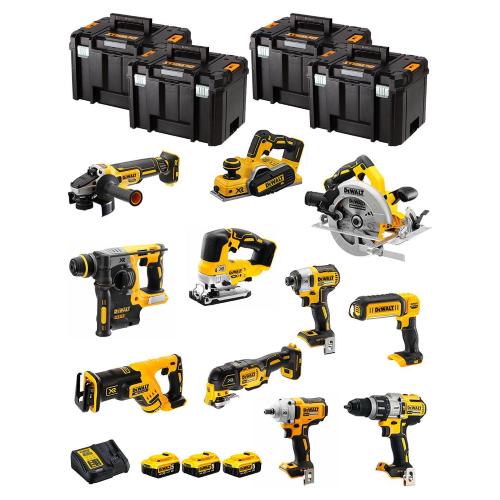 DeWALT Kit DWK1101T (DCD996+DCH273+DCG405+DCF887+DCF894+DCS334+DCS570+ DCS355+DCP580+DCS367+DCL050+ 3x5,0Ah + DCB115+4xTSTAK VI)