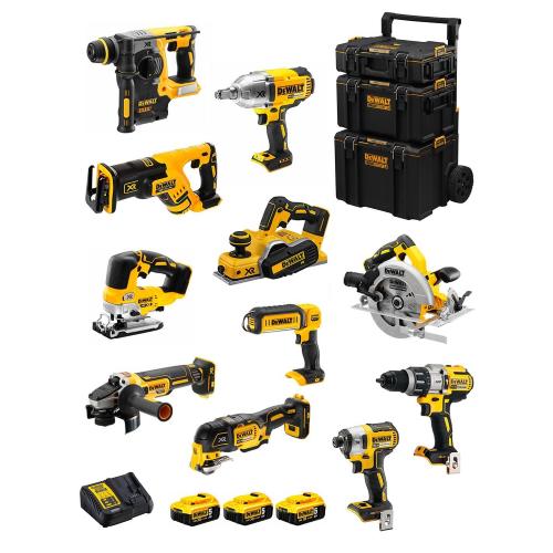 DeWALT Kit DWK1103 (DCD996+DCH273+DCG405+DCF887+DCF899H+DCS334+DCS570+ DCS355+DCP580+DCS367+DCL050+ 3x5,0Ah +DCB115 +Caddy 3en1)