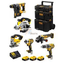 DeWALT Kit DWK600 (DCD796 + DCH273 + DCG405 + DCF887 + DCS331 + DCS391 + 3 x 5,0 Ah + DCB115 + Caddy 3en1)