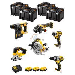 DeWALT Kit DWK601T (DCD996 + DCH273 + DCG405 + DCF887 + DCS334 + DCS570 + 3 x 5,0 Ah + DCB115 + 4 x TSTAK VI)