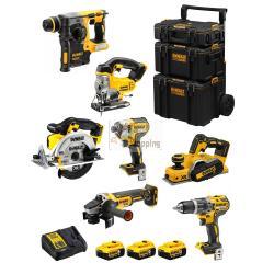 DeWALT Kit DWK700 (DCD796 + DCH273 + DCG405 + DCF887 + DCS331 + DCS391 + DCP580 + 3 x 5,0 Ah + DCB115 + Caddy 3en1)