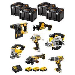 DeWALT Kit DWK702T (DCD796 + DCH273 + DCG405 + DCF887 + DCS331 + DCS391 + DCS369 + 3 x 5,0 Ah + DCB115 + 4 x TSTAK VI)