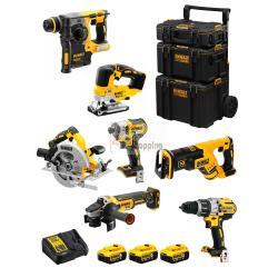 DeWALT Kit DWK703 (DCD996 + DCH273 + DCG405 + DCF887 + DCS334 + DCS570 + DCS367 + 3 x 5,0 Ah + DCB115 + Caddy 3en1)
