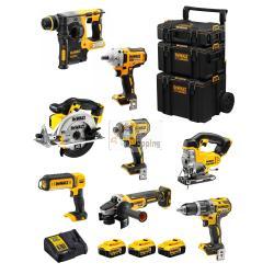 DeWALT Kit DWK800 (DCD796 + DCH273 + DCG405 + DCF887 + DCF894 + DCS331 + DCS391 + DCL050 + 3 x 5,0 Ah + DCB115 + Caddy 3en1)
