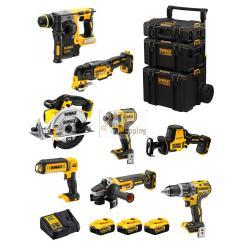 DeWALT Kit DWK802 (DCD796 + DCH273 + DCG405 + DCF887 + DCS355 + DCS369 + DCS391 + DCL050 + 3 x 5,0 Ah + DCB115 + Caddy 3en1)