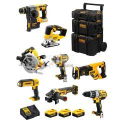 DeWALT Kit DWK805 (DCD996 + DCH273 + DCG405 + DCF887 + DCS334 + DCS367 + DCS570 + DCL050 + 3 x 5,0 Ah + DCB115 + Caddy 3en1)