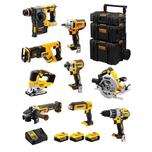 DeWALT Kit DWK901 (DCD996 + DCH273 + DCG405 + DCF887 + DCF894 + DCS334 + DCS570 + DCS367 + DCL050+ 3x5,0Ah +DCB115 + Caddy 3en1)
