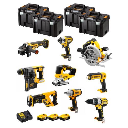 DeWALT Kit DWK901T (DCD996 + DCH273 + DCG405 + DCF887 + DCF894 + DCS334 + DCS570 + DCS367 + DCL050+ 3x5,0Ah +DCB115+ 4xTSTAK VI)