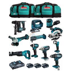 MAKITA Kit MK1101 (DDF482+DHR171+ DGA504+ DTD152+ DJV182+ DSS610+ DJR186+ DBO180+ DTM51+ DML802+ DTW190+3x5,0Ah+DC18RD+2xLXT600)
