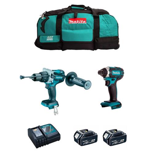 MAKITA Kit MK211 (DHP481 + DTD152 + 2 x 5,0 Ah + DC18RC + LXT600)