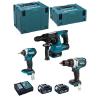 MAKITA Kit MK308RTJ (DHR243 + DHP481 + DTD154 + 2  x 5,0 Ah + DC18RC + MAKPAC 2 + MAKPAC 4)