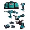 MAKITA Kit MK403 (DHP481 + DHR243 + DGA504 + DTD154 + 2 x 5,0 Ah + DC18RC + LXT600)