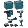 MAKITA Kit MK408RTJ (DHR243 + DHP481 + DTD154 + DGA504 + 2 x 5,0 Ah + DC18RC + MAKPAC 2 + MAKPAC 3 + MAKPAC 4)