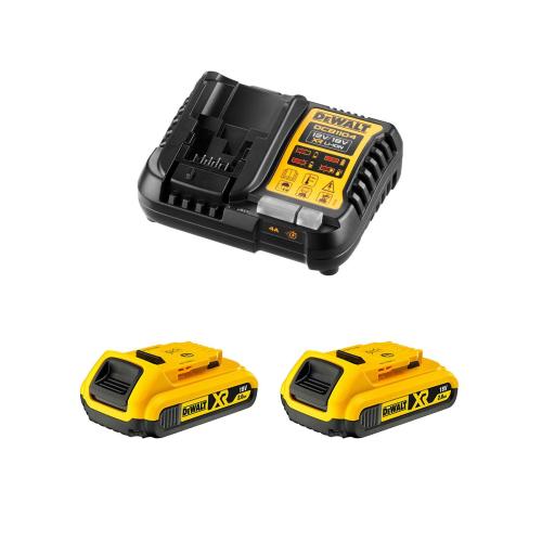 Power Set DeWALT DCB1104D2 (2 x 2,0 Ah + DCB1104)