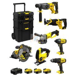 STANLEY FatMax Kit SVK703 (SFMCH900 + SFMCG400 + SFMCD711 + SFMCF800 + SFMCS500 + SFMCS600 + SFMCS300 + 3 x 4,0 Ah + Caddy 3en1)